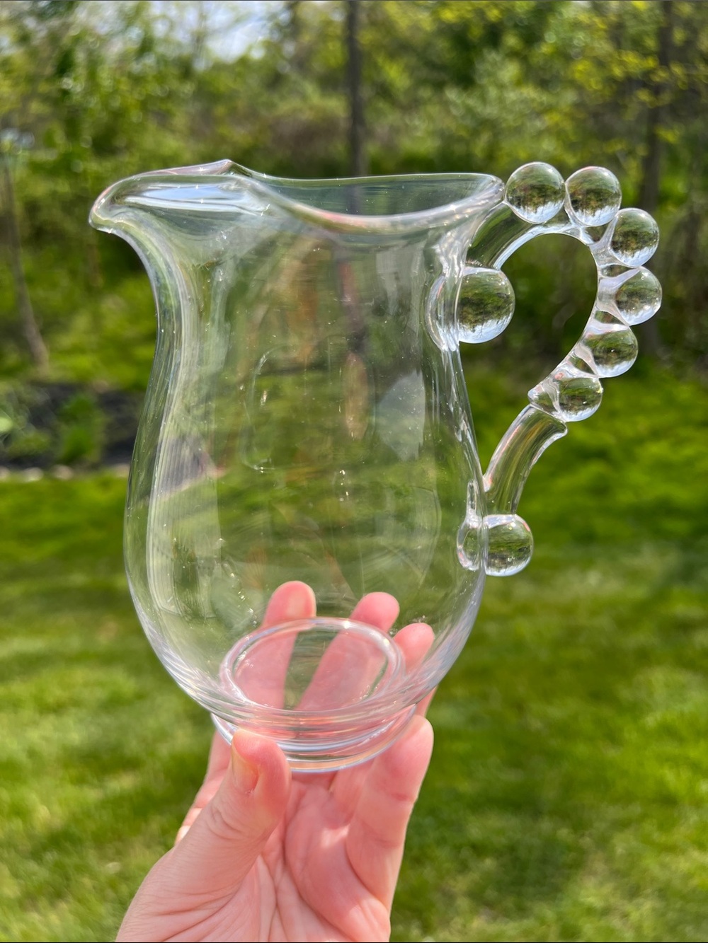 Vintage Imperial Candlewick Crystal Clear Glass Pitcher